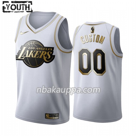 Los Angeles Lakers Custom Nike 2019-2020 Valkoinen Golden Edition Pelipaidat Swingman - Lasten